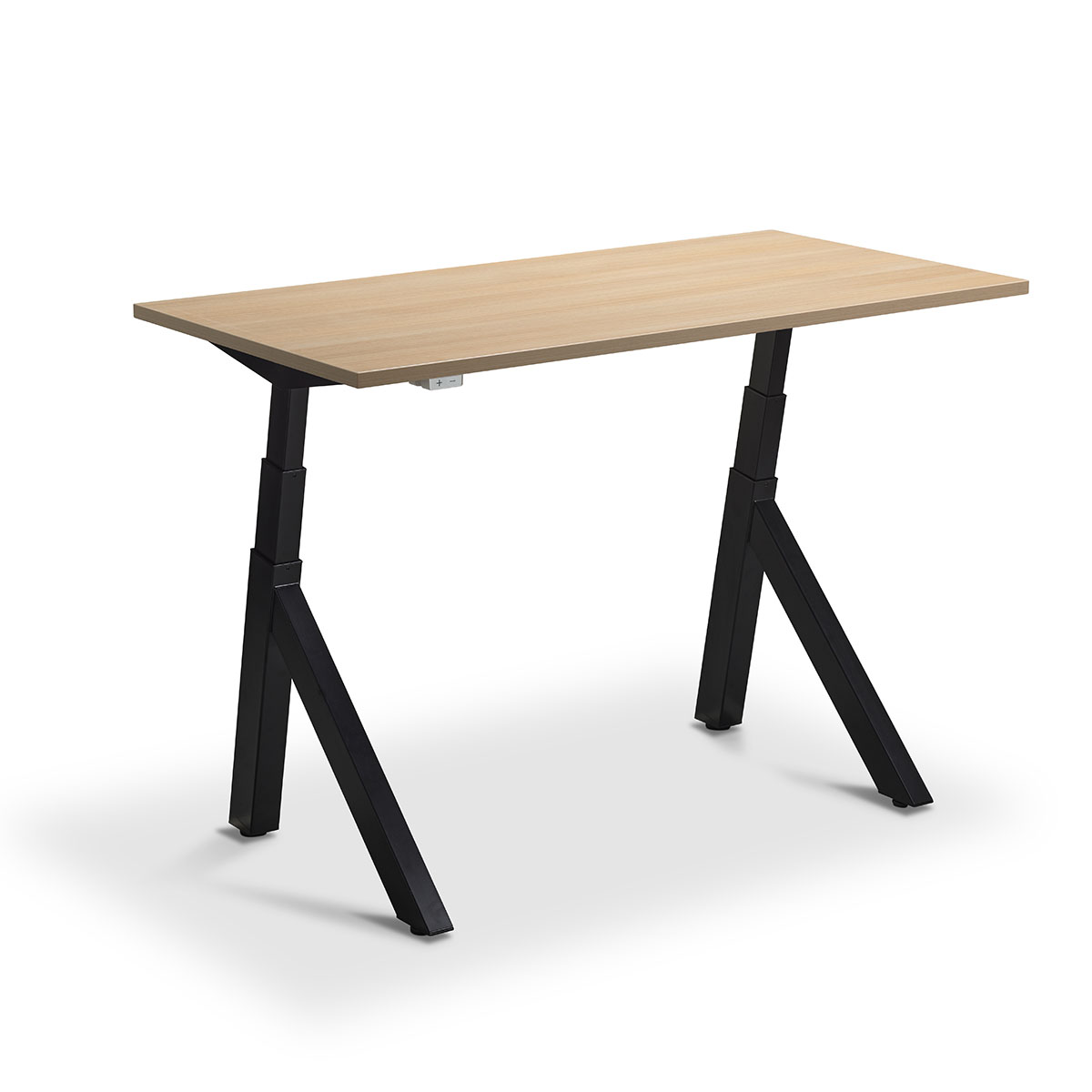 Zohn Modal Standing Desk Black Frame Oak Desktop1200x1200
