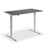 Zohn Remo Standing Desk White Frame Graphite Desktop Plywood Edge1200x1200